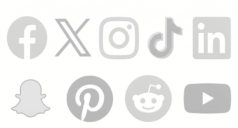 Social media platform icons